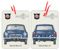 MGC GT (wire wheels) 1967-69 Air Freshener